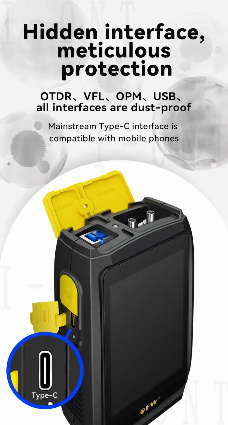 100% New FTTH OTDR mini with Optical power meter VFL stable light source Multifunction Fiber Finding Fault Measure Active Fiber