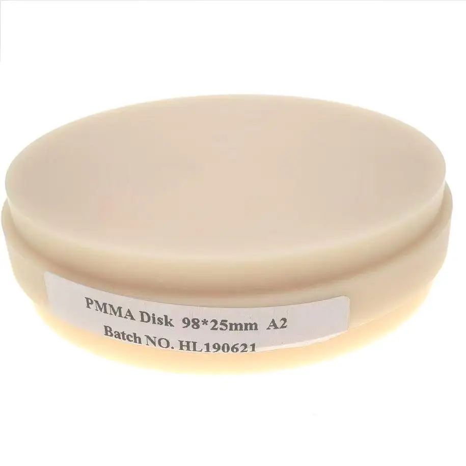 1 PCS Dental PMMA Block 98 CAD CAM Milling Disc Dentistry Dental Material for dentist  A1A2A3 Clear Pink