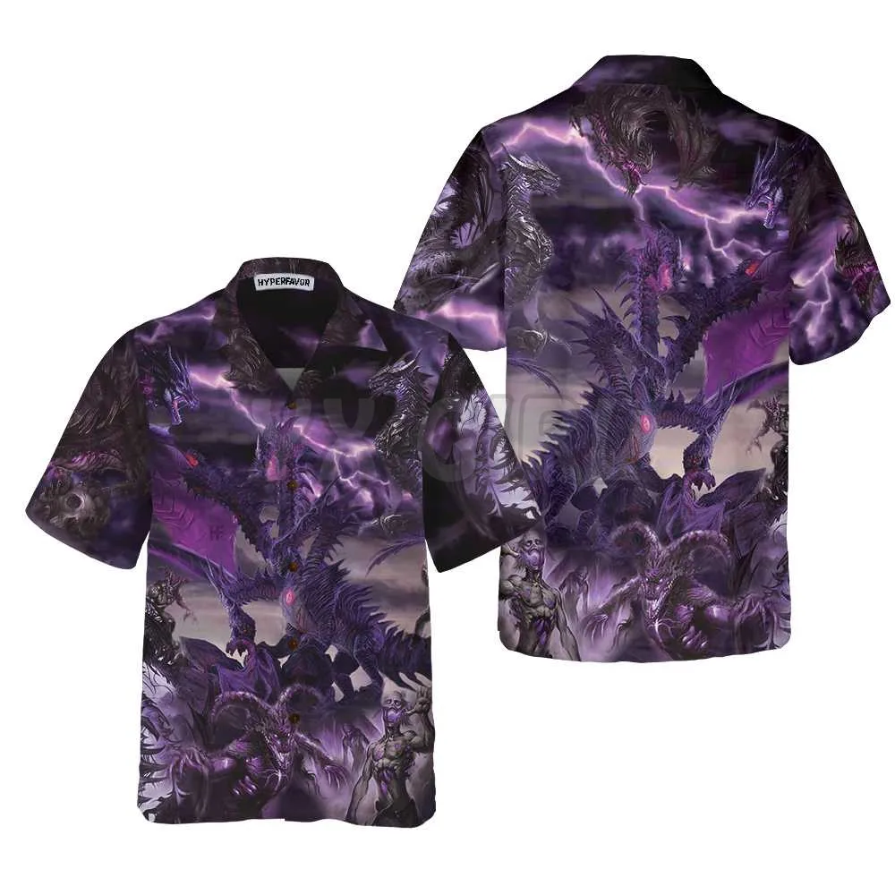 Dungeon Dragon Tattoo Hawaiian Shirt 3D All Over Printed Hawaiian Shirt Men's For Women's Harajuku Casual Shirt Unisex