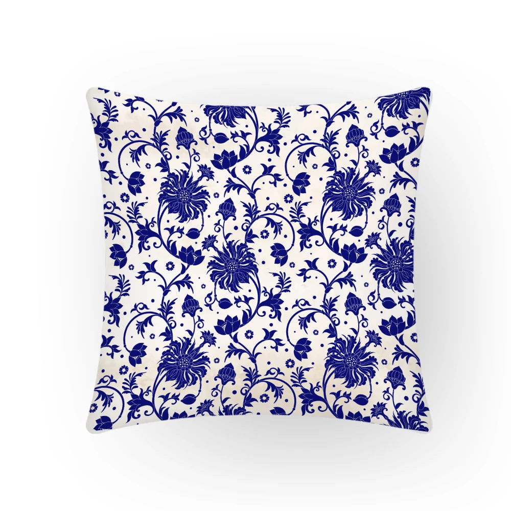 

Cushion Cover Polyster Linen Pillowcases for Pillows 45x45 Velvet Summer Nordic Home Decor Floral Artistic Flower Textile E2016