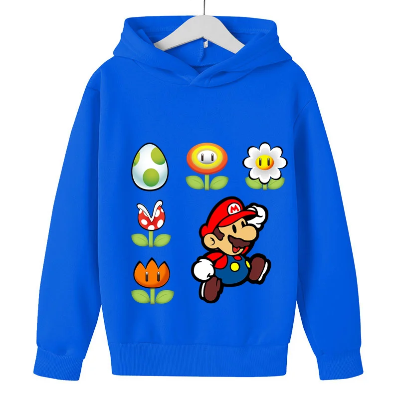 

Marios-bros Kids Fall Casual Hoodie Top Fun Marios-bros Pattern Comfortable Kids Hoodie Harajuku Baby Cartoon Spring Autumn