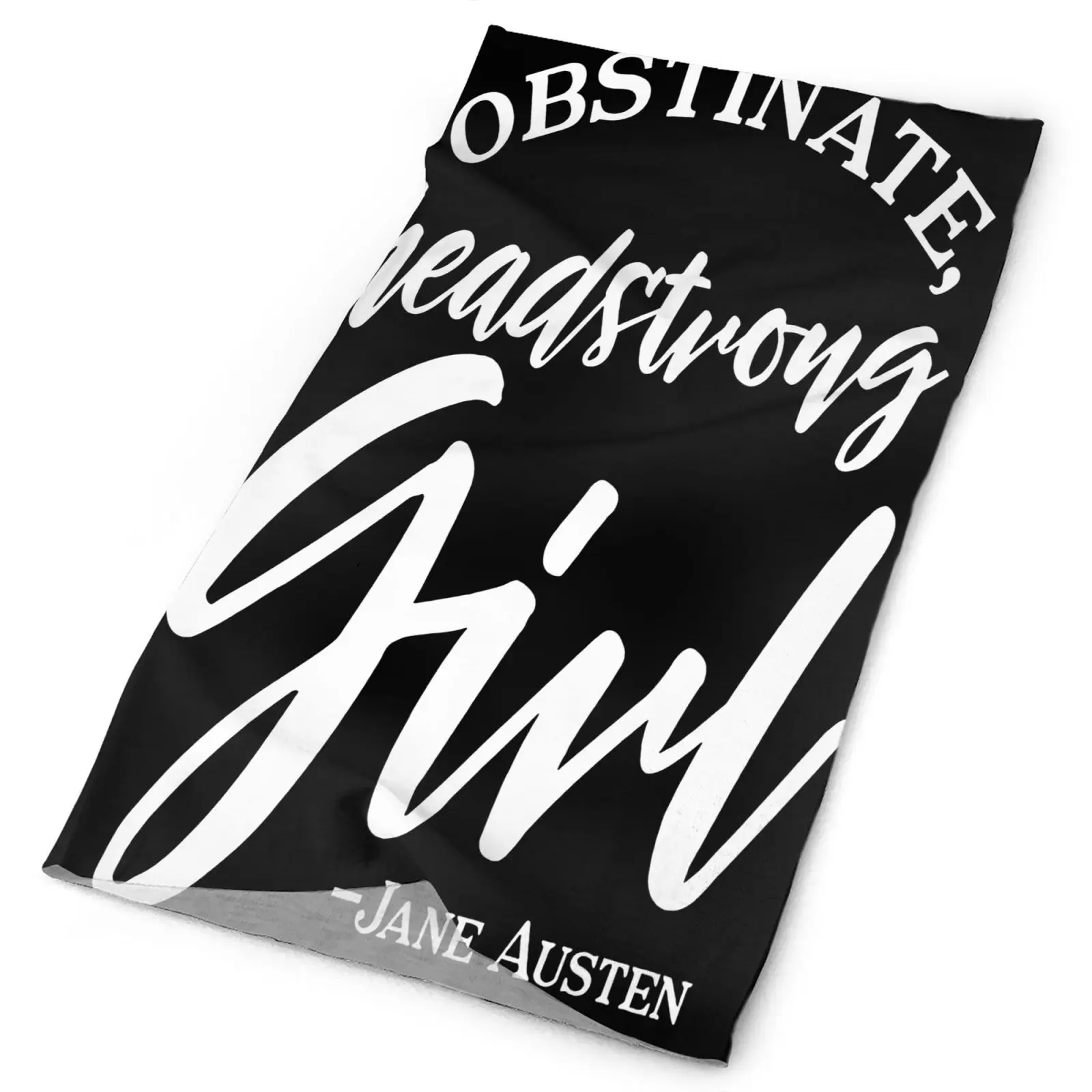 

Obsinate Headstrong Jane Austen Quote Men's Bandana Hunting Hiking Scarf Ski Mask Face Mask Men's Bandana Tactic Scarf Skimask