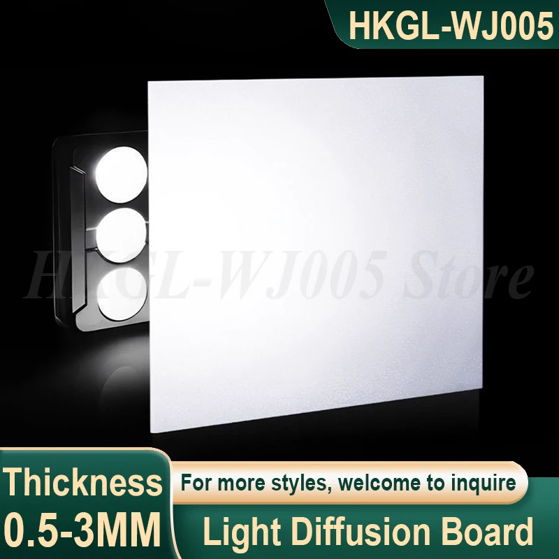 Dicke 0,5–3 mm milchweiße, doppelseitige, mattierte Lichtdiffusionsplatine, Lichtdiffusorplatte/Platte für LED-Lichtabdeckung/Lichtbox