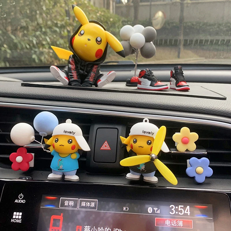 

Pokemon Car Air Outlet Decorat Pikachu Psyduck Jigglypuff Bulbasaur Fashion Car Perfume Conditioner Air Outlet Pendant Cute Toy