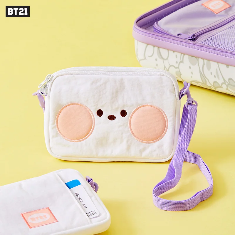 

Оригинальная плюшевая сумка для хранения Bt21 Cooky Chimmy Tata, мультяшная Мини Дорожная сумка для макияжа, сумка-мессенджер через плечо для девочек...