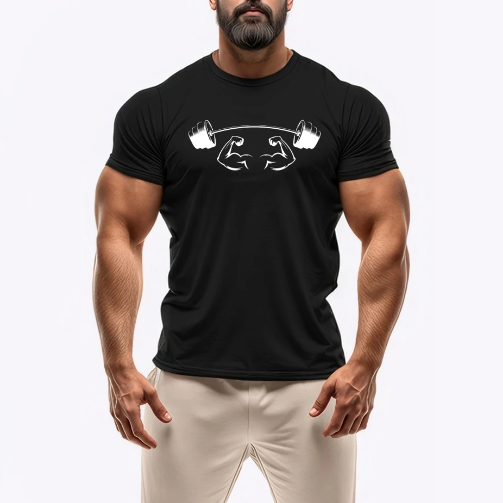 Мужская футболка с коротким рукавом для фитнеса бега спорта правильного трека