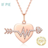 if pie fashion woman 100 925 sterling silver arrow pendant necklace rose gold cupid arrow essential oil aromatic jewelry