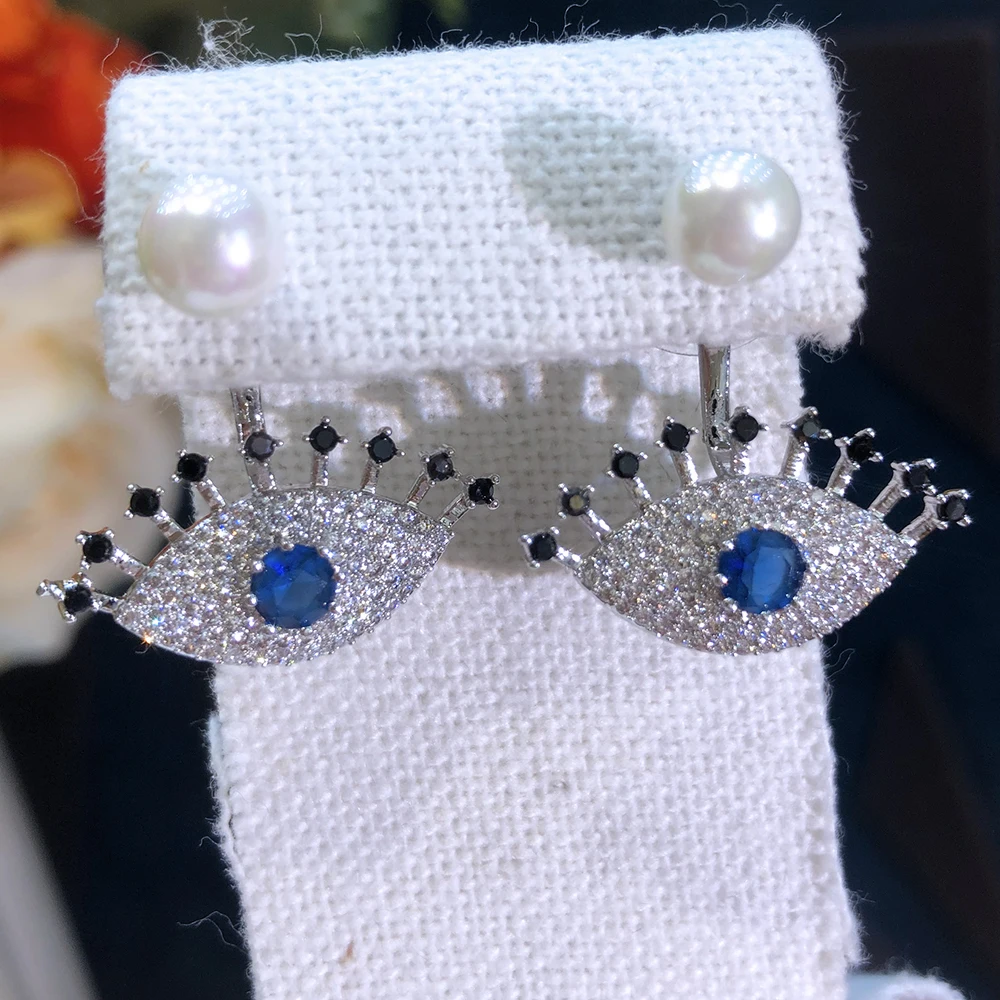 

Женские серьги-подвески Siscathy, висячие серьги с кубическим цирконием в форме глаза червика, для свадьбы, вечеринки, Ювелирное Украшение на го...