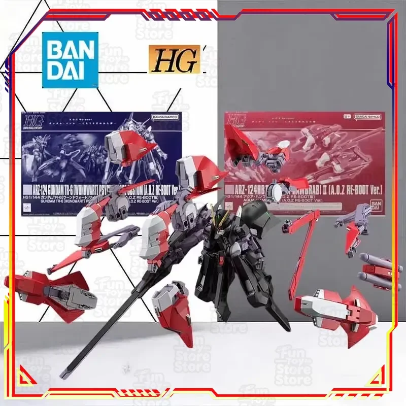 Фото Коллекционная модель Bandai Gundam Woundwort Psycho Blade AOZ RE-BOOT HG 1/144, подвижная меха-модель, новая версия, официальная коллекция для хобби №1