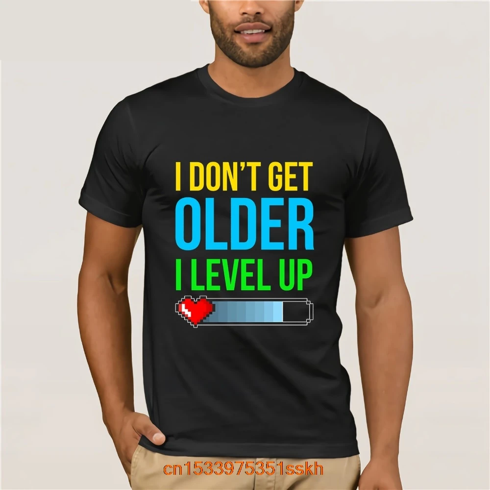 Новинка игровая футболка I't Get Older I Level Up Мужская брендовая одежда 2020 футболки