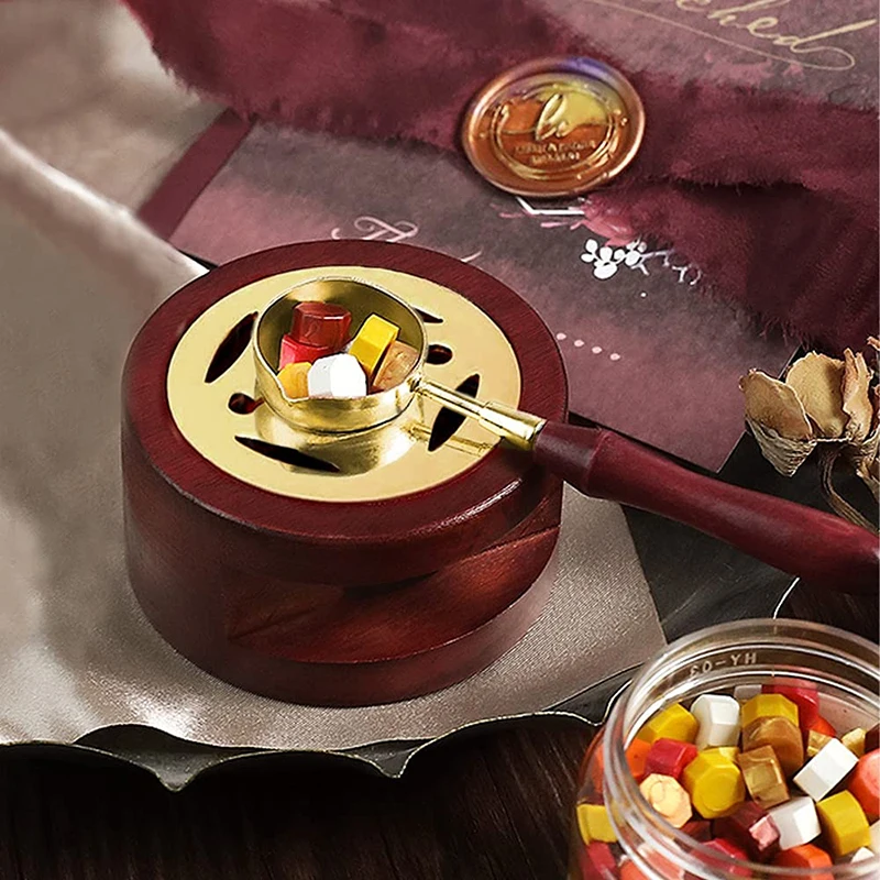 

Seal Wax Melting Furnace Tool Wax Seal Warmer Wax Sticks Beads Melting Furnace Stove Pot for Melting Wax Seal Beads or Sticks 45