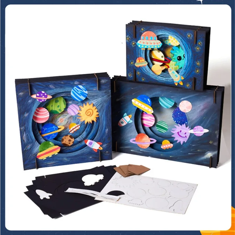 

Handmade Stereoscopic Educational Learning Drawing Toys DIY Painting Crafts Toys Children Craft kits Creative Art Preschool