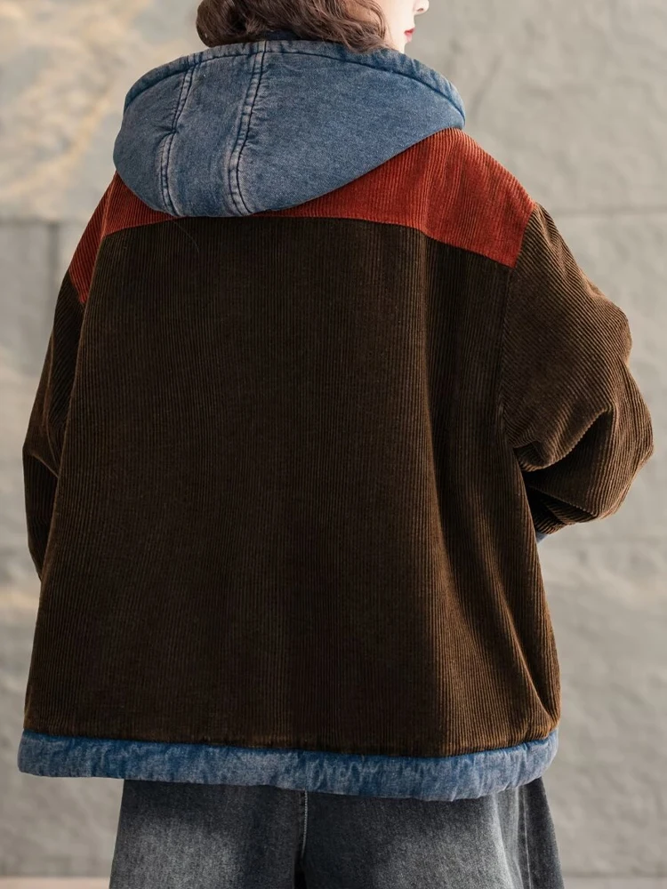 Max LuLu женские зимние вельветовые стеганые куртки джинсовые винтажные парки