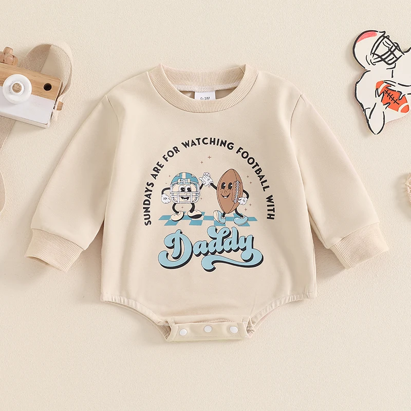 Боди на пуговицах для маленьких мальчиков 0-18 мес. комбинезоны футбольные с