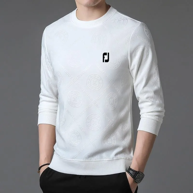 Golf Men's New Knitted Pullover Golf Clothing Men's Jacquard Fashion Round Neck Pullover Long Sleeve Clothing