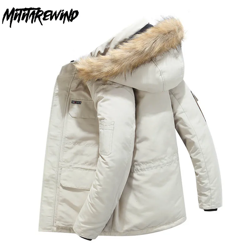 -20 Degree Winter Jacket Parkas Men Overcoat Snow Thicken Coat Keep Warm Outerwear Men Windbreaker Fur Hooded Padded Jackets