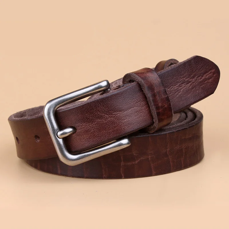 For Leans Women High Quality Cowskin Strap 2.2CM Pin Buckle Full Grain 100% Genuine Leather Womens Belts Luxury Designer Belt