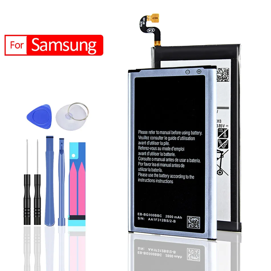 For Samsung S5 S6 S7 Edge S8 S9 S10 S10E S20 Plus Battery For Galaxy S3 S4 mini SM G900 G900I G900F G900H G930F G950 EB-BG900BBE