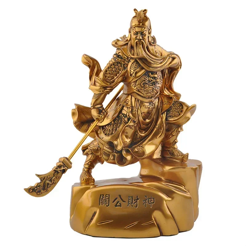 Позолота Дунгуань Гун Гуань Юй Бог богатства Господь вторая гостиная украшение