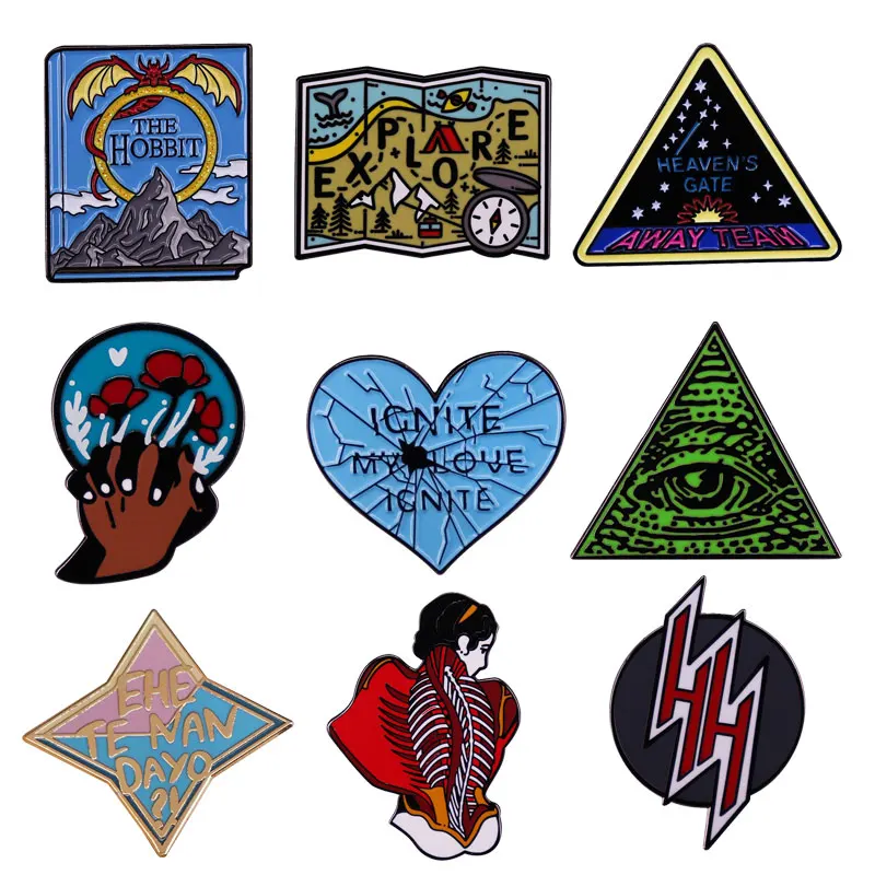 

Enamel Pin Anime Lapel Pins for Backpacks New Year Gift Cute Things Brooches Manga Badges on Backpack Brooch for Clothes Jewelry