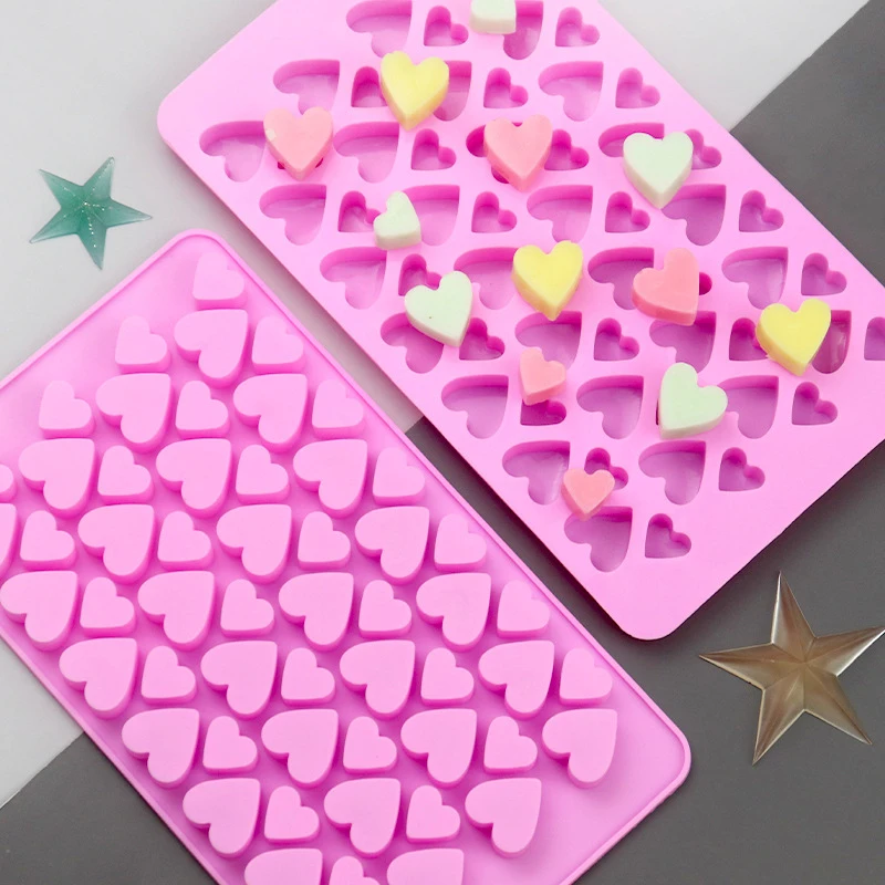 

DIY 56 Holes Love Heart Silicone Mold Chocolate Mould Ice Cube Tray Fondant Candy Cookies Cake Baking Decoration Valentine