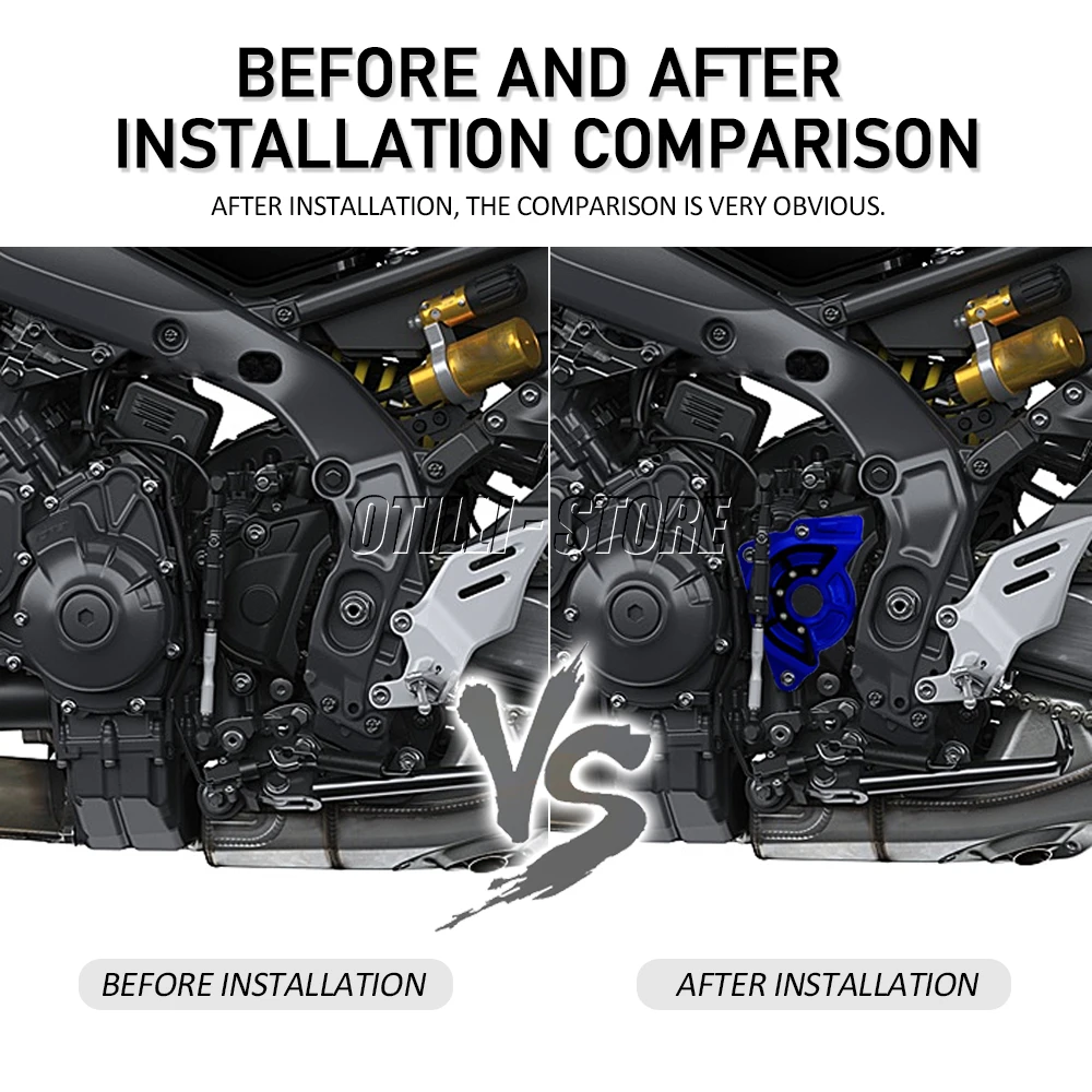 Фото Для Yamaha MT09 MT-09 SP Tracer900 Tracer 9 GT левая Звездочка цепь чехол аксессуары для мотоциклов защита цепи 2021 2022 №5