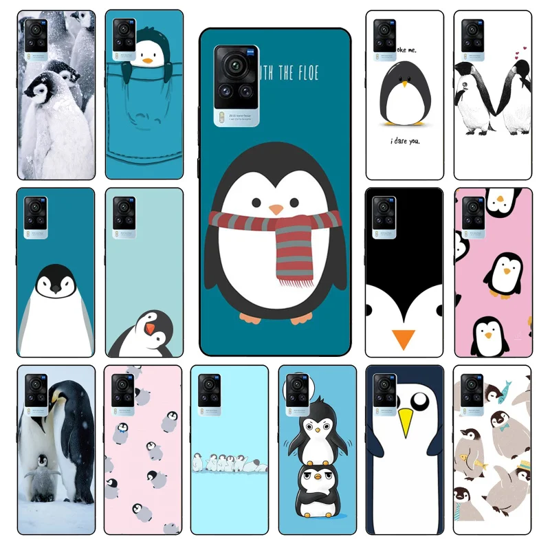 

Cute Lovely Penguin Phone Case for VIVO V21e V20 SE V2023 V15 Pro V21 V19 V17 Neo 1819 1915 1907 1906 X60 Pro X50