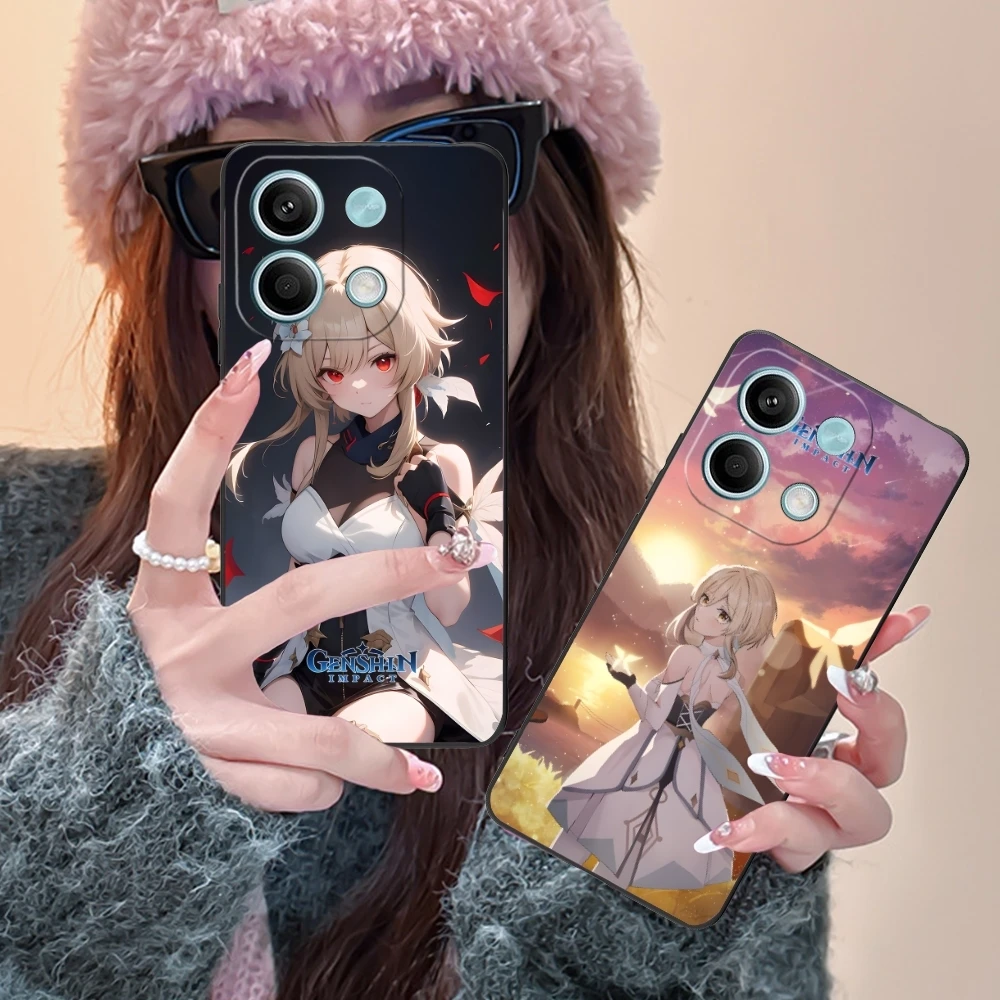 Чехол для мобильного телефона Genshin Impact Lumine Smart Xiaomi Redmi 14 13 13C 12 12C 10 10C A1 A2 A3 Plus 5G