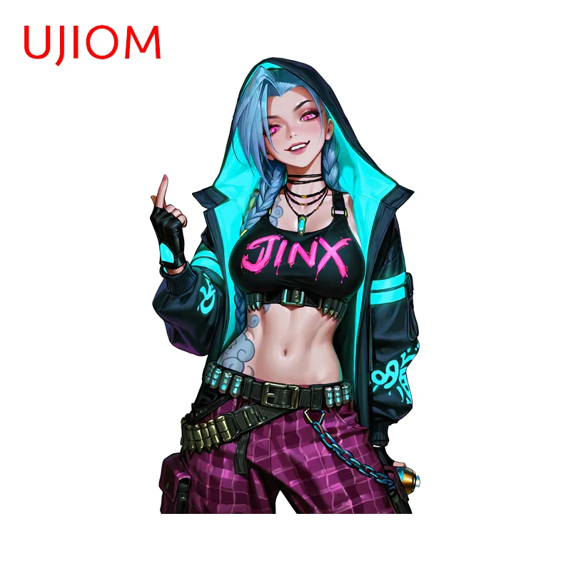 Фото UJIOM Goth Jinx League Of Legends наклейки на стену крутой стиль футуризма скейтборд наклейка на багаж модное милое искусство DIY Декор №1