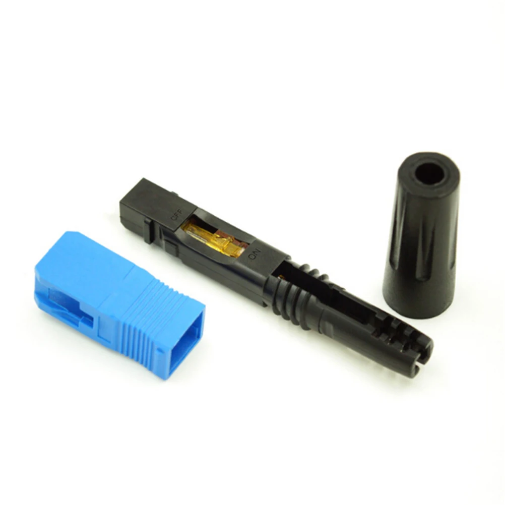 Free Shipping 100PCS  FTTH Embedded Fiber Optic Fast Connector Single Mode Fiber Optic Adapter SC UPC Cold Connection Quick Fiel