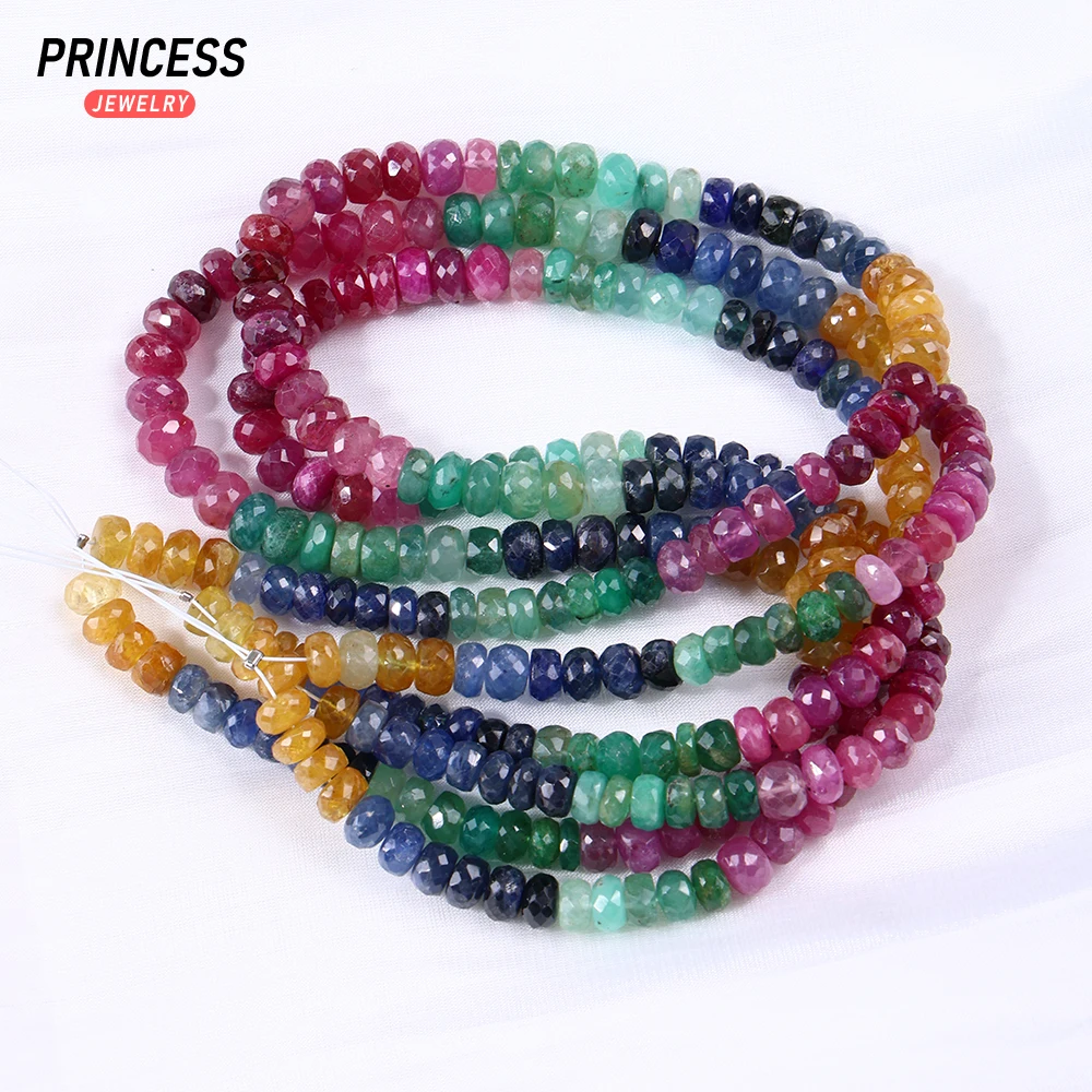 Натуральные градиентные бусины Rondelle 2-4x6-7 мм для изготовления ювелирных изделий