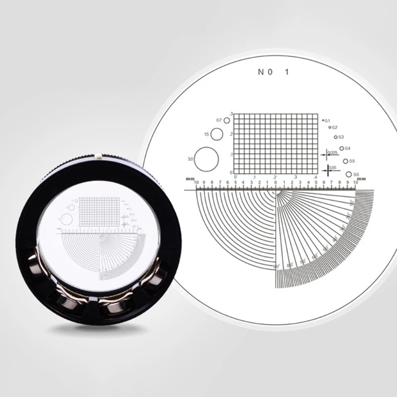 10-кратная лупа с 8-кратной светодиодной подставкой измерительная масштабная