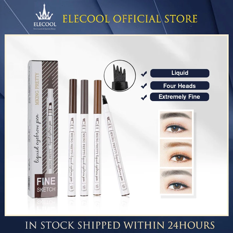 

MKING PRETTY Four-headed Eyebrow Pencil Extremely Fine-grained Eyebrow Pencil Waterproof Liquid Eyebrow Pencil Makeup Cosmetic