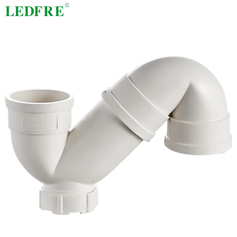

LEDFRE 75/110/160PVC водопроводные ловушки Нижняя сливная труба водяная ловушка дезодорант фитинги типа S/P с контрольным портом LF25010