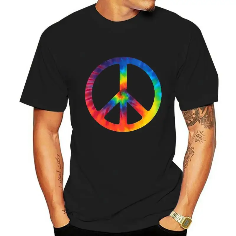 

Mens Tie Dye Peace Symbol CND T-shirt S-XXL