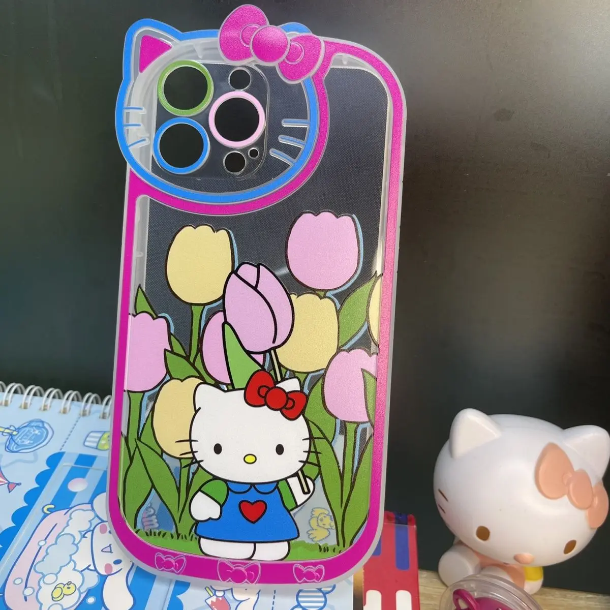 

Cute Tulip Hello Kitty iPhone 13 Phone Case iPhone 12 Pro Max Soft XS Max Girl Xs XR 11