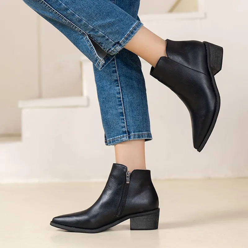 Женские ботинки новинка 2024 пуанты на молнии роскошные дизайнерские заостренные