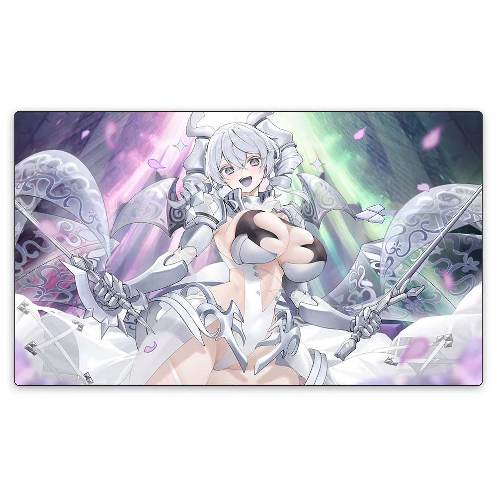 

YGO игровой коврик для девочек из аниме, совместимый со стандартным размером, Настольный коврик, игровой коврик для торговых карт из натураль...