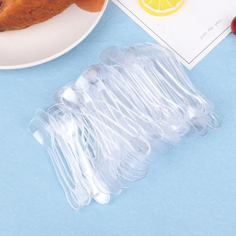 

Пластиковые ложки для десерта BIGHSM, 100 шт.