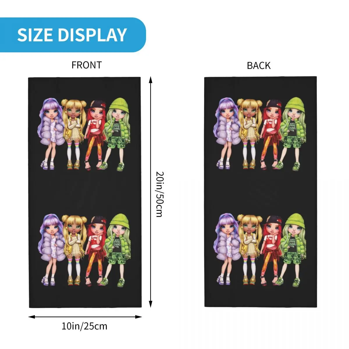 Радужная кукла с высоким блеском Зимняя повязка на голову шейный обогреватель