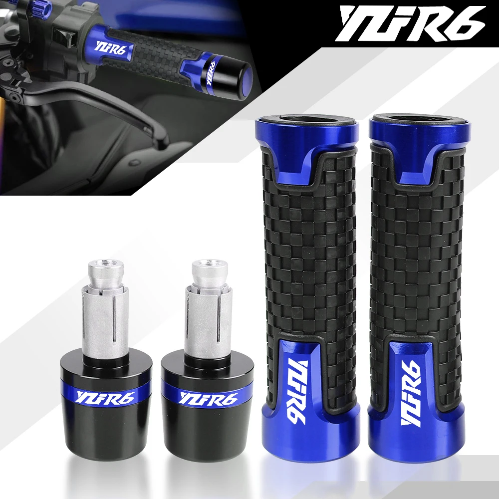 

7/8" 22MM Handlebar Hand Grips Handle Bar End Cap For YAMAHA YZFR6 1999 2000 2001 2002 2003 2004 Motor Accessories YZF R6 YZF-R6