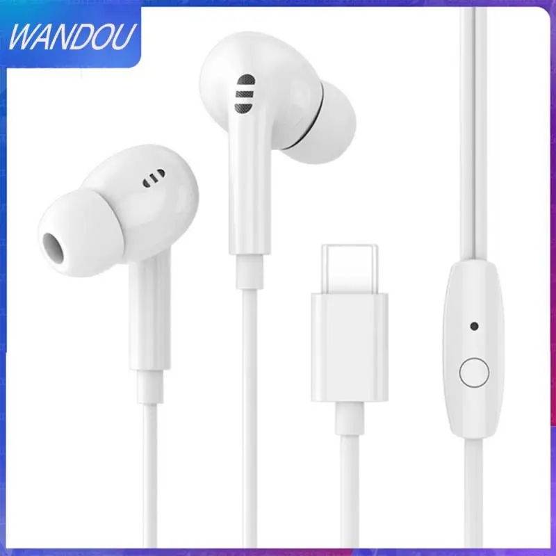 

No Sense Delay Type C Earphones Light Stronger Bass Wired Headset Convenient Anti Noise Earphones Subwoofer Earphones Earphone