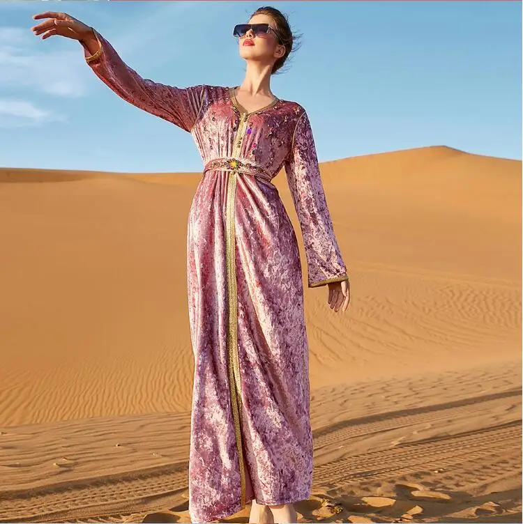

Velvet Dress Women's Dress Spring Rhinestone