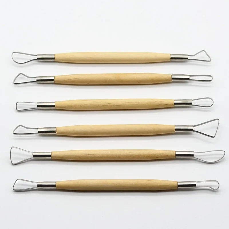 

6pcs Clay Sculpting Kit Sculpt Smoothing Wax Carving Pottery Ceramic Tools Polymer Shapers Modeling Carved Tool Perfect