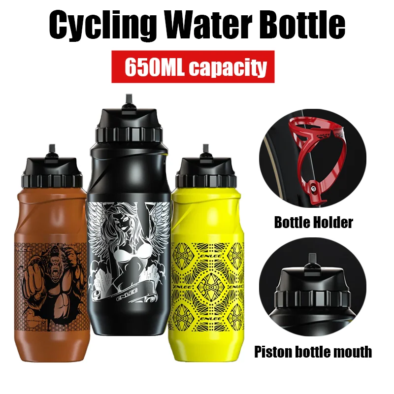 

Oethikabom Mtb 650ml Cycling Water Bottle With Bottle Holder Sport Portable Bicycle Kettle Road Mountain Bike Drink Bottles