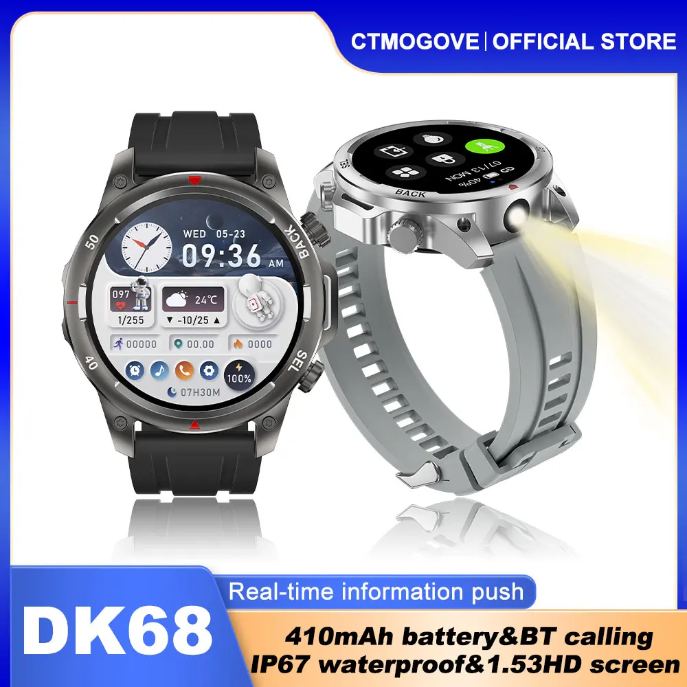DK68 NFC Смарт-часы от CTMOGOVE 1 53-дюймовый Bluetooth-трекер в спортивном стиле с