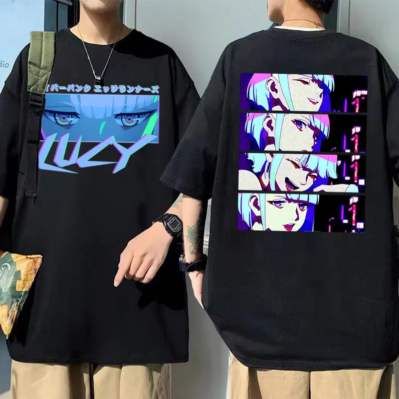 

Anime Lucy Cyberpunk Edgerunners Graphic Unisex Oversized Aesthetic Short Sleeve T-shirts Summer Men Women Punk Cartoon Tshirt