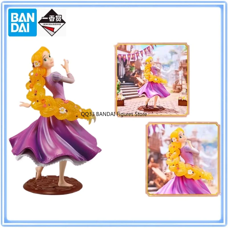 Фото Оригинальная фигурка BANDAI Ichiban Kuji Disney Princess: Ариэль и Рапунцель, серия Blooming Melodies, модель для декора рабочего стола №1