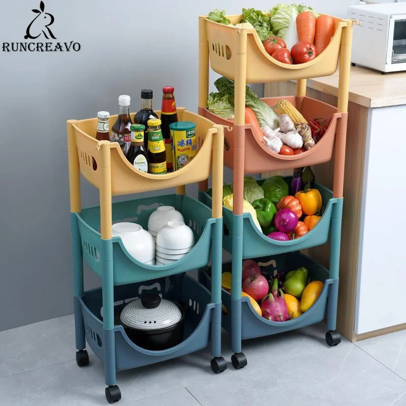 

Home Kitchen Storage Basket Stackable Vegetable Storage Basket Fruit Rack Multifunctional Storage Shelf for Kitchen Shelf