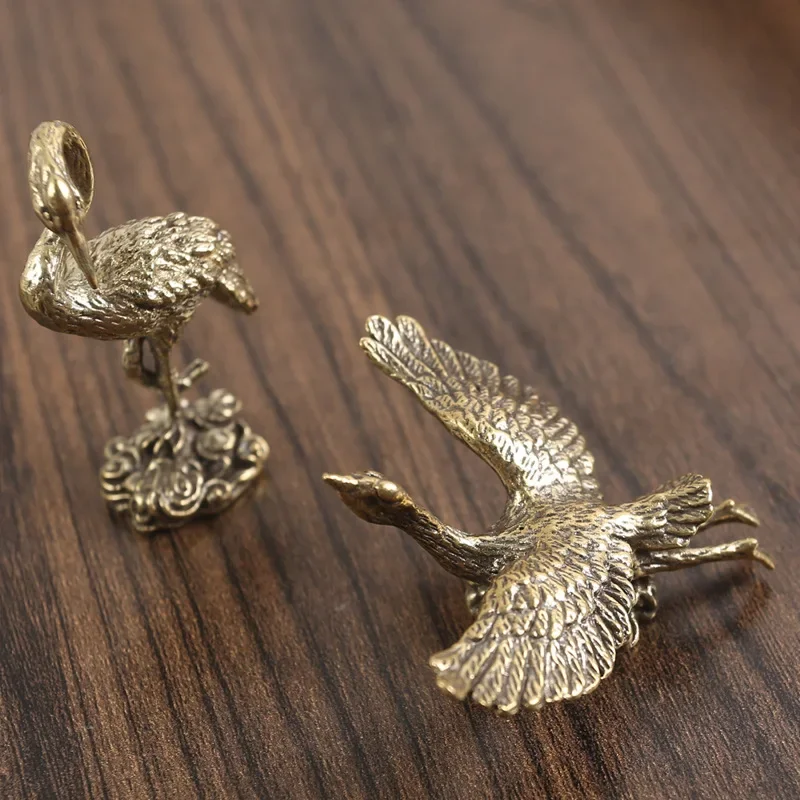 Латунный Летающий журавль для верховой езды красивое облако чай домашних